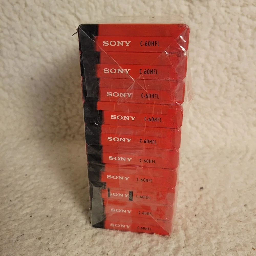 Sony HF 60 Blank Cassette Tapes 10 Pack C-60HFL High Fidelity Normal Bias NOS